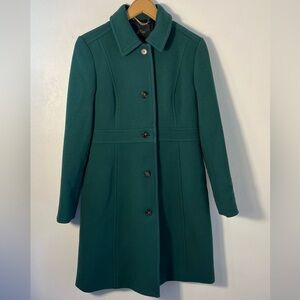 J.Crew Classic Lady Day Coat in Dark Green Italian Doublecloth Wool size 8